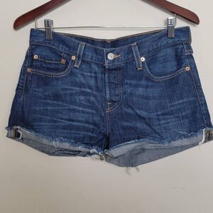 Levis 501 Womens High Rise Buttonfly Cutoff Denim Shorts 100% Cotton 27